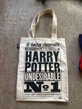 Harry Potter 'Undesirable No.1' Canvas Tote Bag - Cream/Black